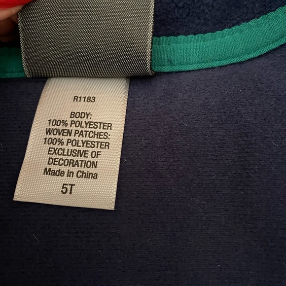 Champion Toddler Boy Blue Green Zip Up Sherpa Winter Fleece Jacket Size 5T - Picture 9 of 11